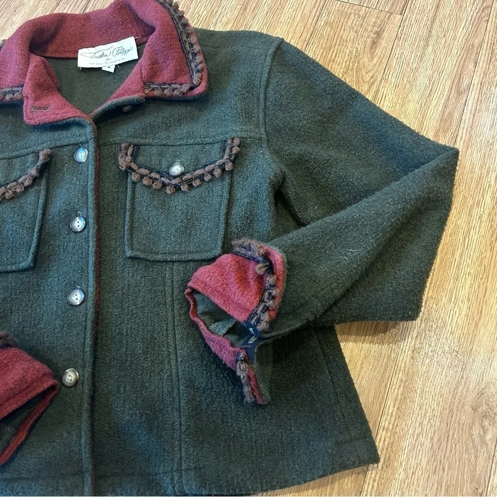 Tasha Polizzi Dark Pine Green Fleece Jacket for Saddleblanket Co. - Picture 4 of 10